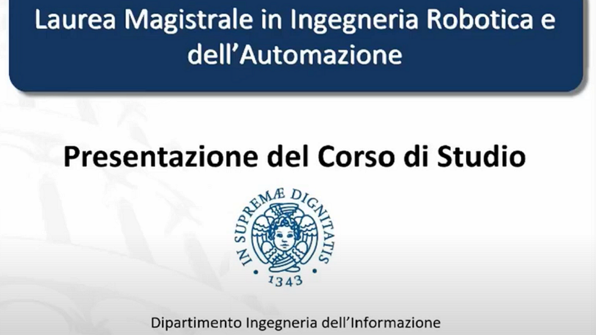 CdS Ing. Robotica e dell'Automazione